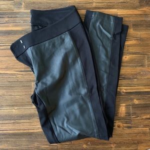 Ann Taylor Black Faux Leather Skinny Legging